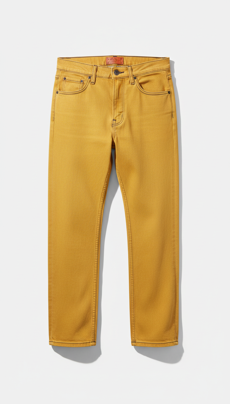 Signal yellow hardware jeans