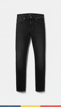 Cropped charcoal black jeans