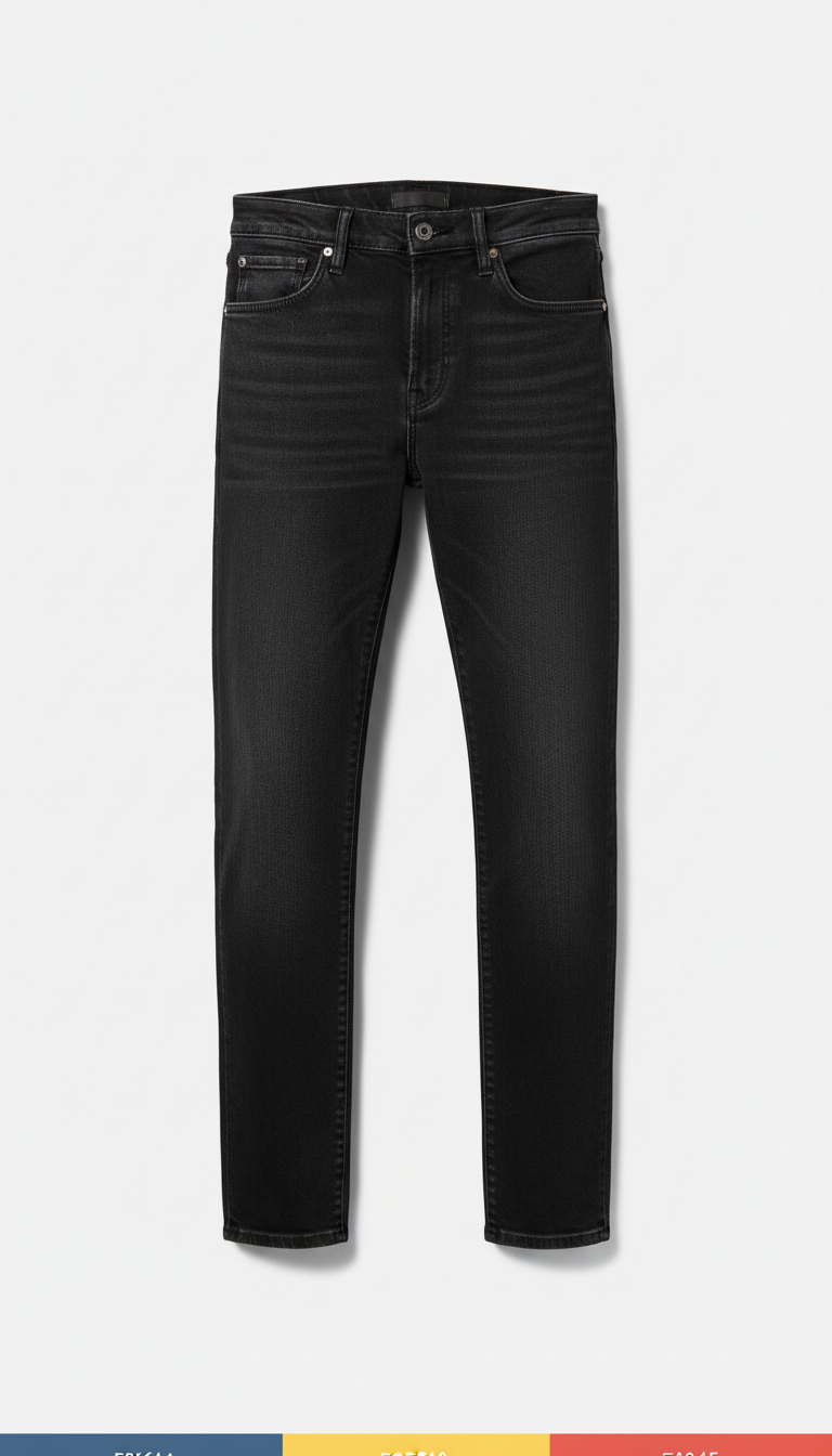 Cropped charcoal black jeans