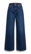 Wide-leg urban indigo jeans