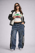 Super Casual Loose Cargo Jogger Denim