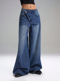 Deconstructed Fly Extra Wide Leg Jeans